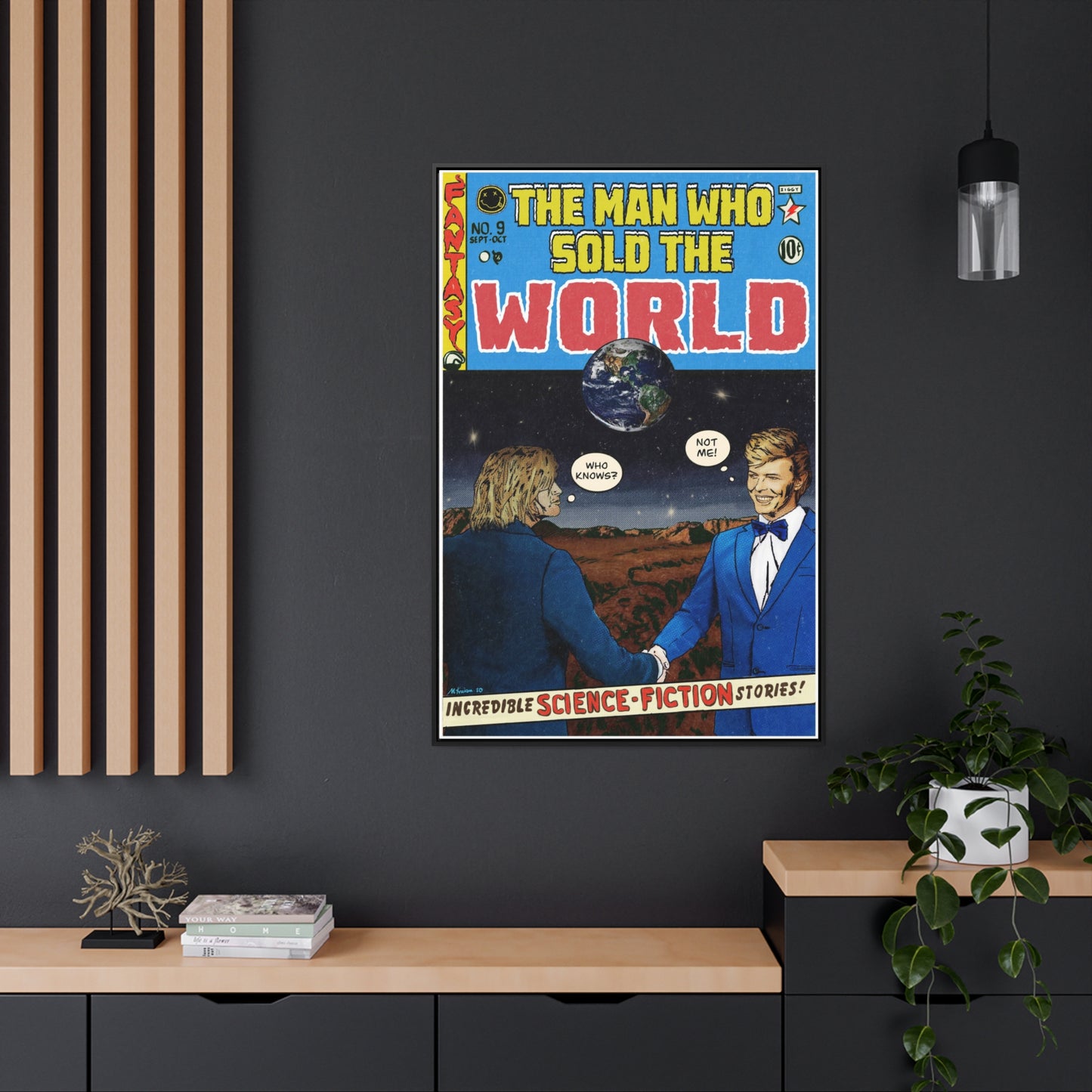 Bowie & Cobain - The Man Who Sold the World - Gallery Canvas Wraps, Vertical Frame