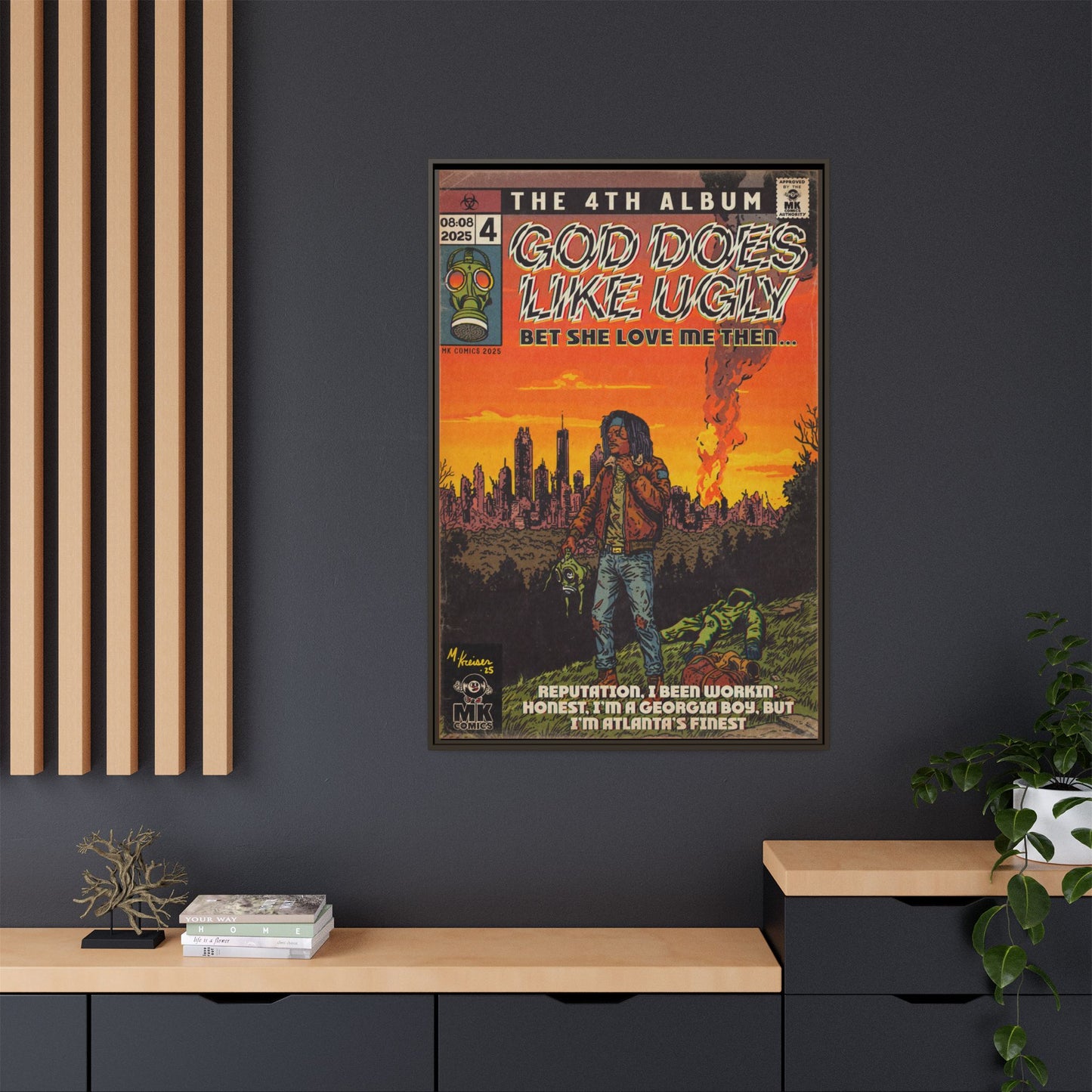 God Does Like Ugly - Matte Canvas, Framed (Multi-color)