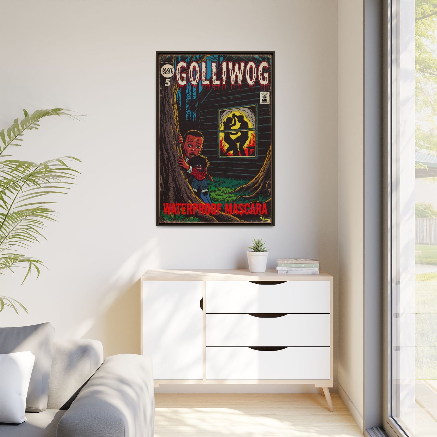 Waterproof Mascara - Golliwog - Matte Canvas, Framed (Multi-color)