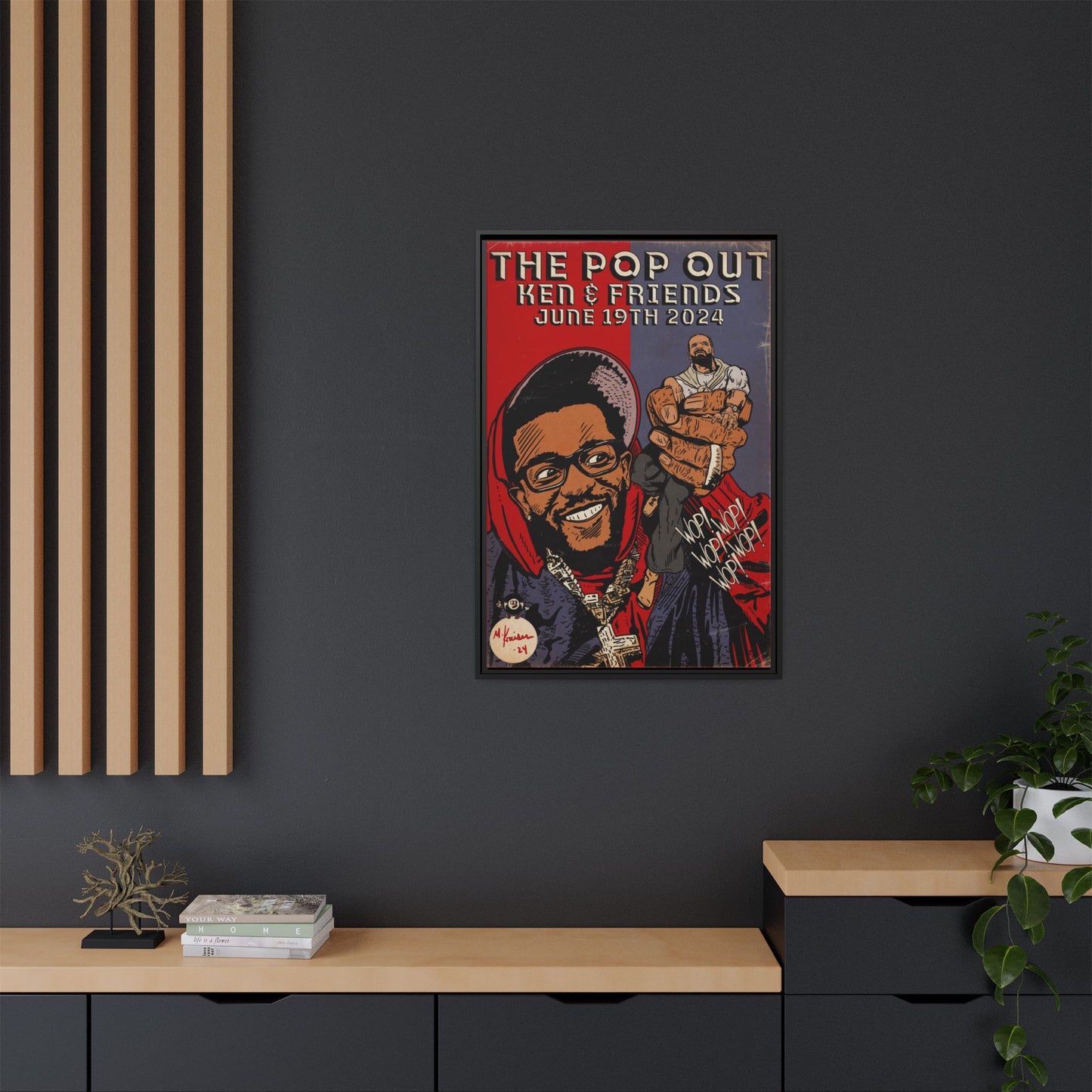 Kendrick Lamar - The Pop Out - Gallery Canvas Wraps, Vertical Frame