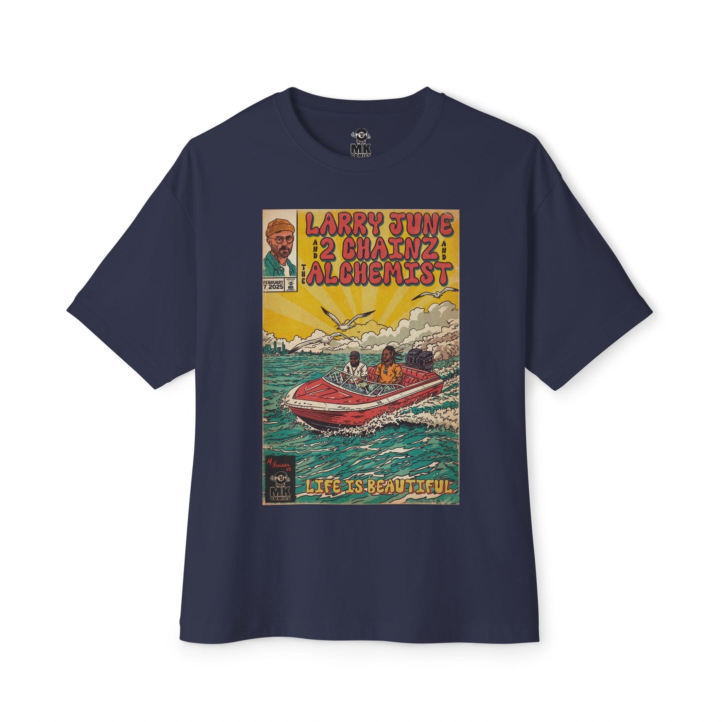 Life is Beautiful - June, Chainz, Alchemist - Unisex Oversized Boxy Tee