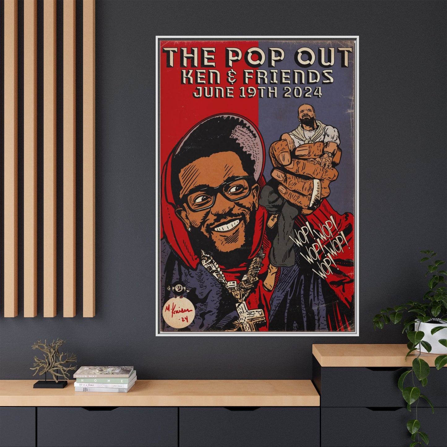 Kendrick Lamar - The Pop Out - Gallery Canvas Wraps, Vertical Frame