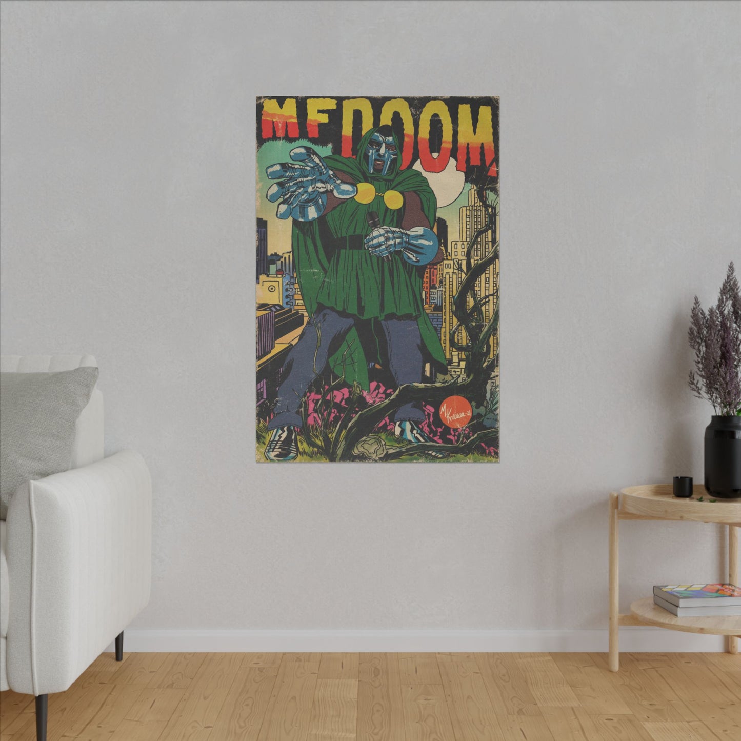 MF DOOM - Hip Hop Comics - Matte Canvas, Stretched