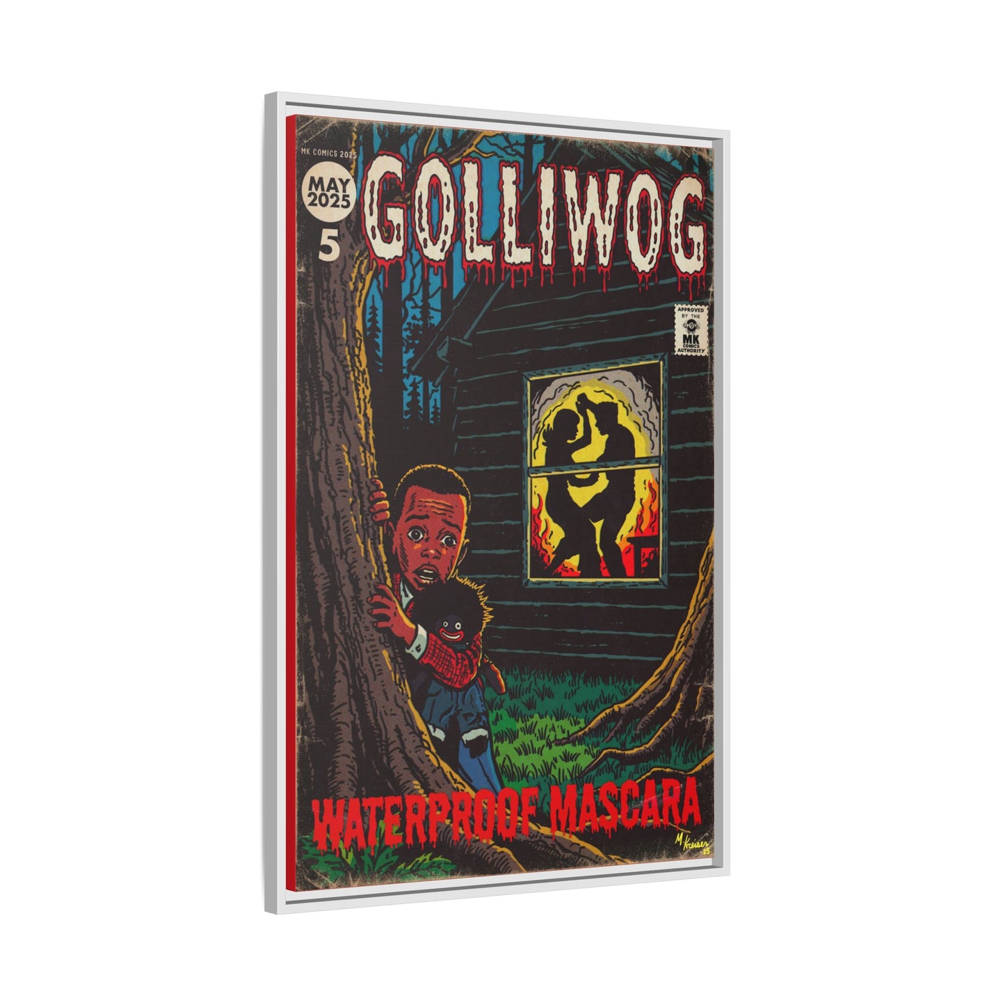 Waterproof Mascara - Golliwog - Matte Canvas, Framed (Multi-color)