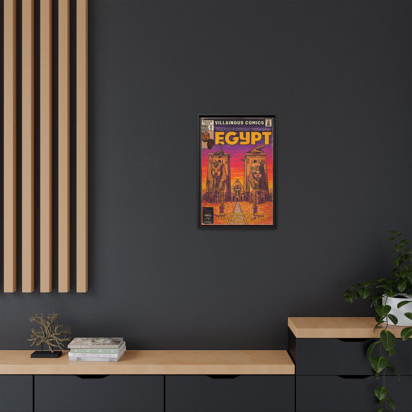 Egypt Remix - Matte Canvas, Framed (Multi-color)