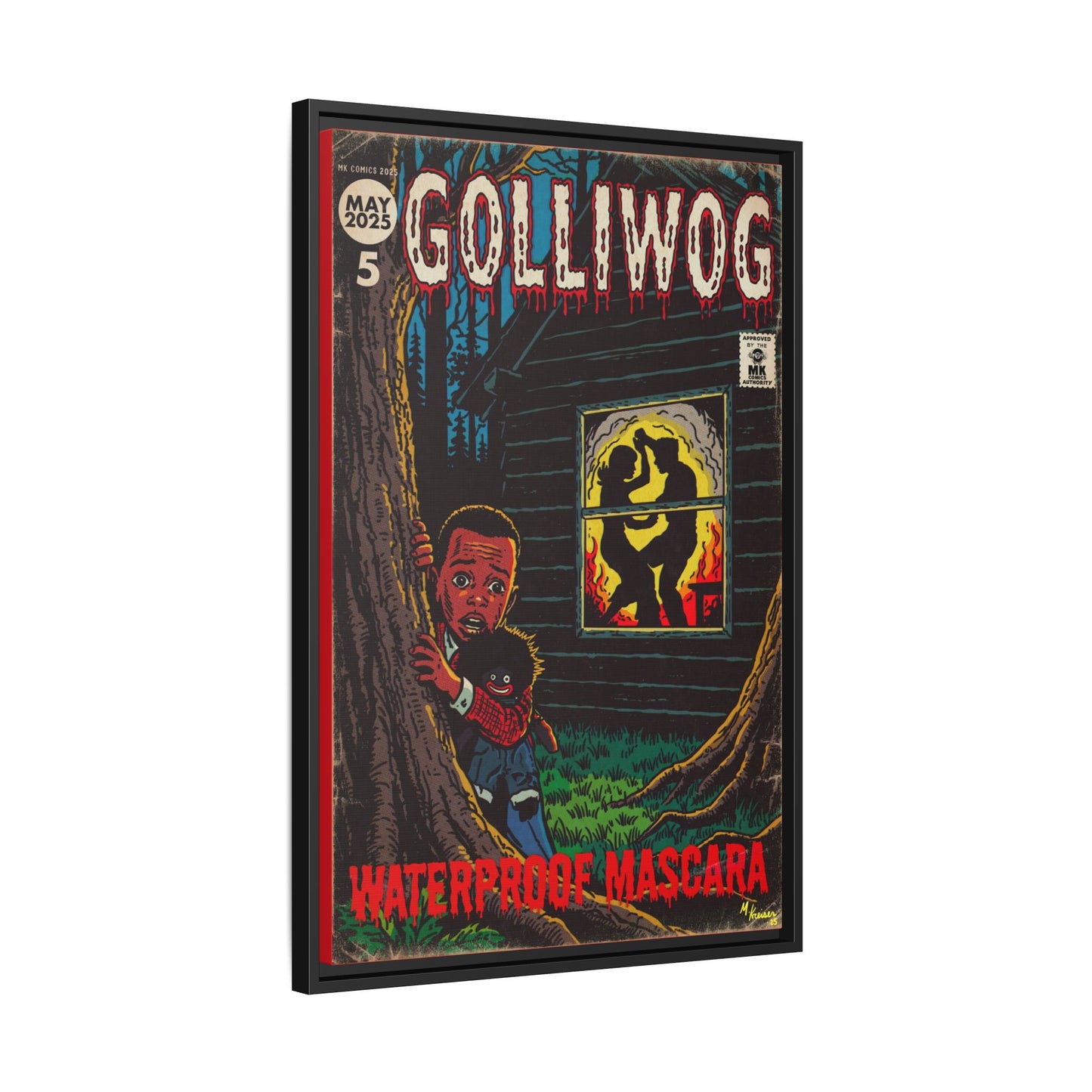 Waterproof Mascara - Golliwog - Matte Canvas, Framed (Multi-color)