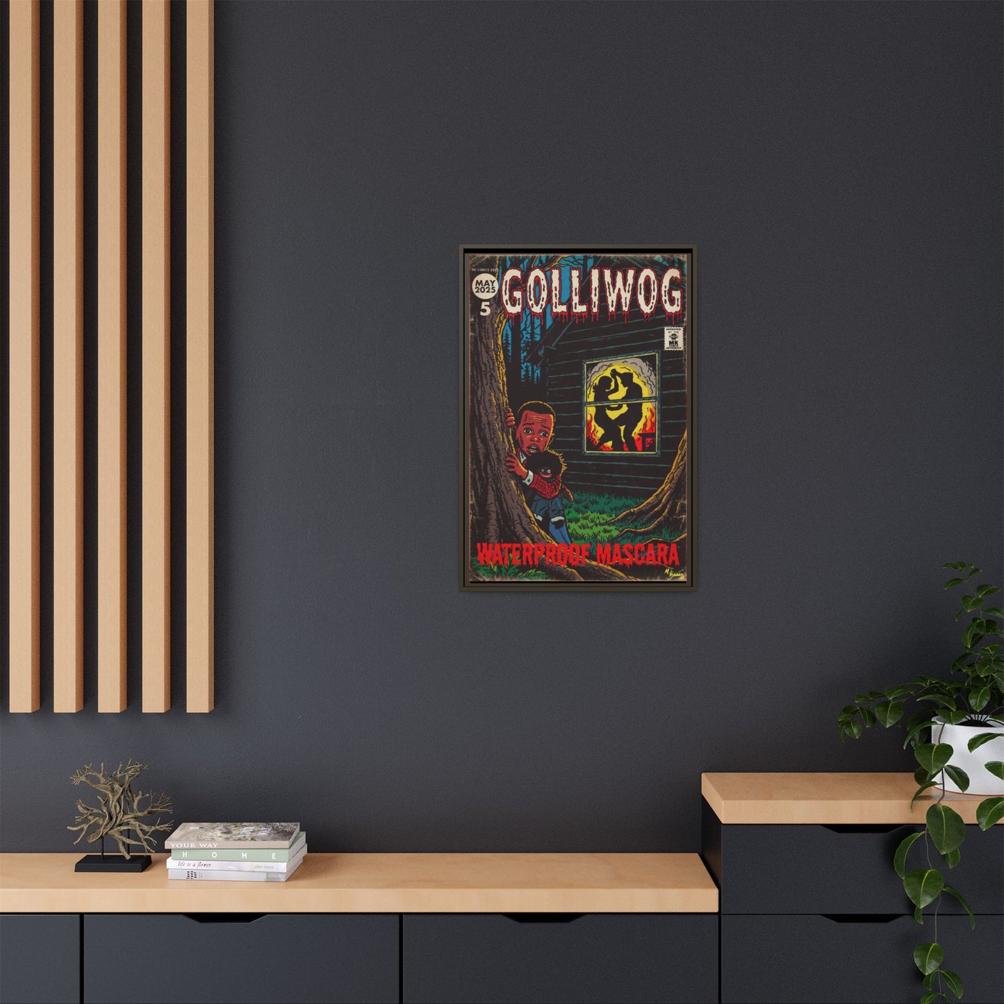 Waterproof Mascara - Golliwog - Matte Canvas, Framed (Multi-color)