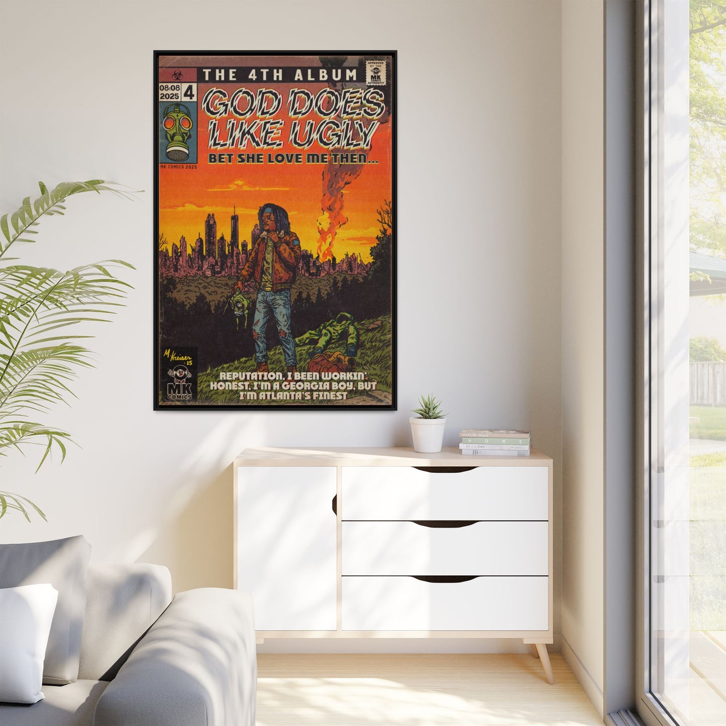 God Does Like Ugly - Matte Canvas, Framed (Multi-color)