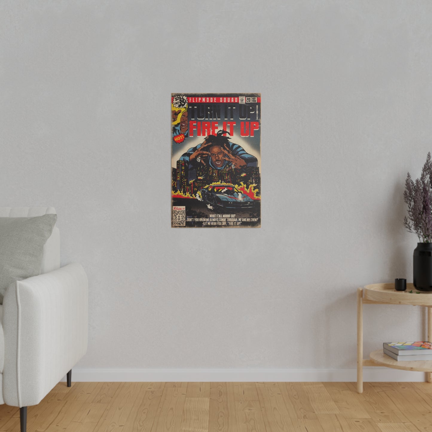 Busta Rhymes - Turn It Up/Fire It Up - Matte Canvas, Stretched, 0.75"