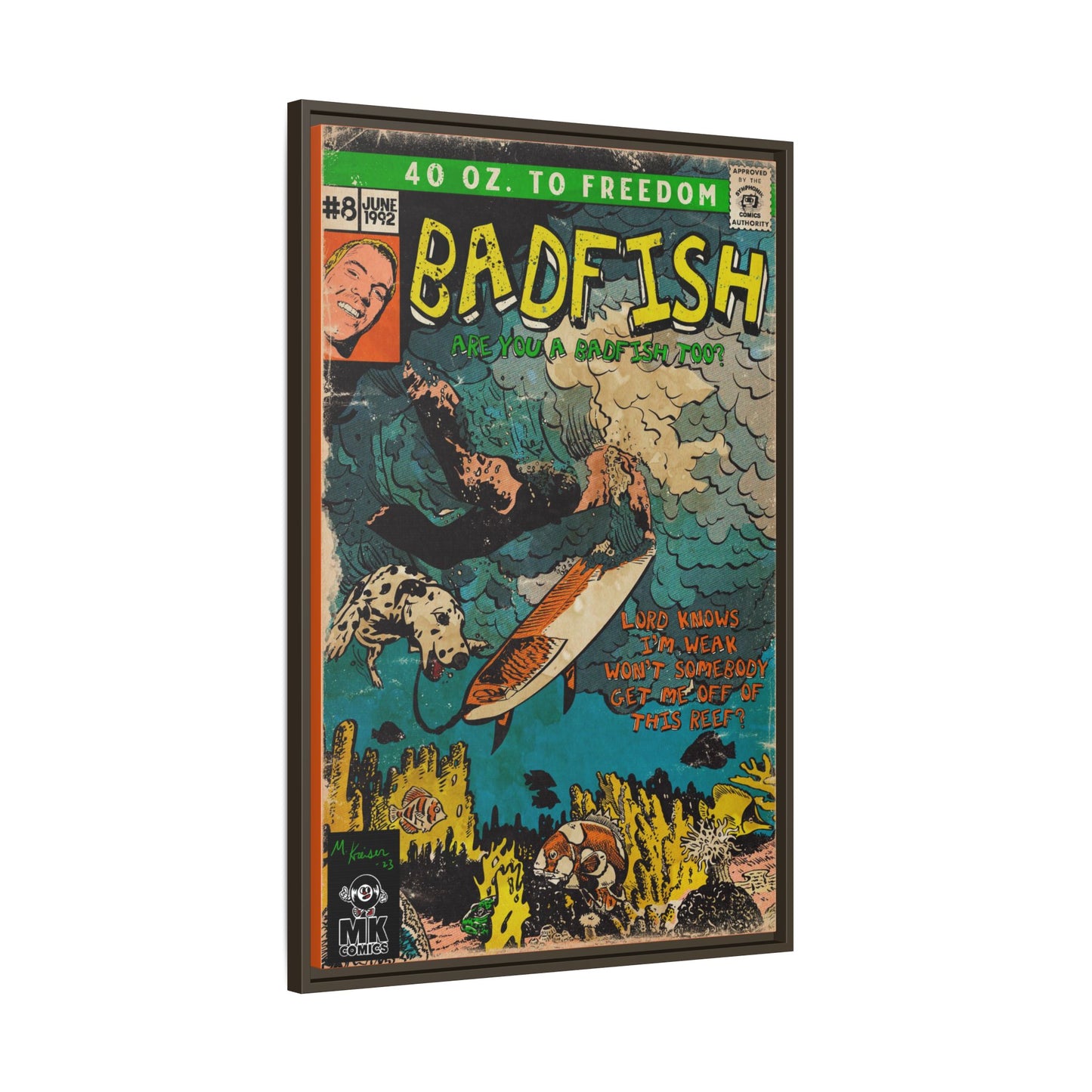 Badfish - Matte Canvas, Framed (Multi-color)