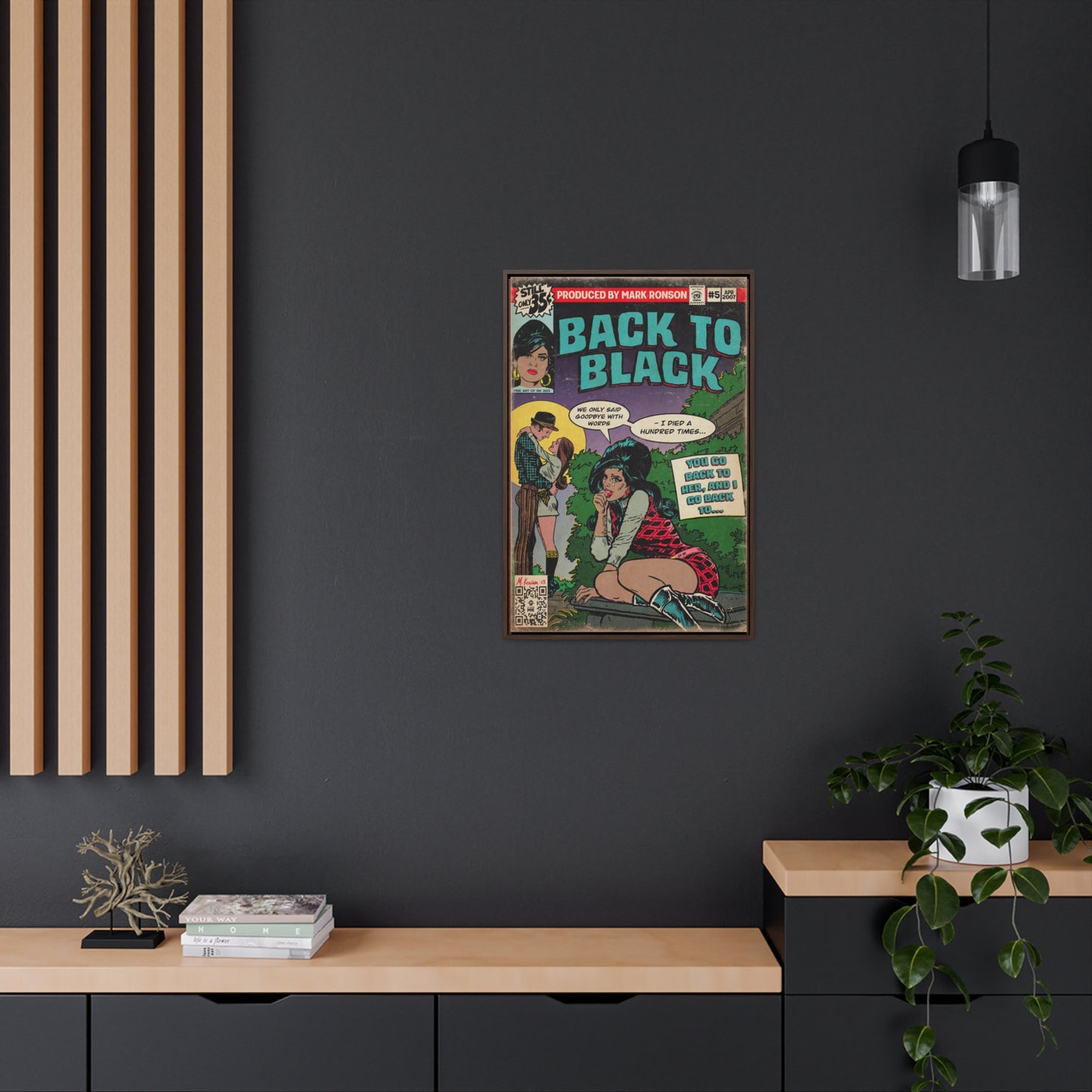 Amy Winehouse - Back to Black - Gallery Canvas Wraps, Vertical Frame