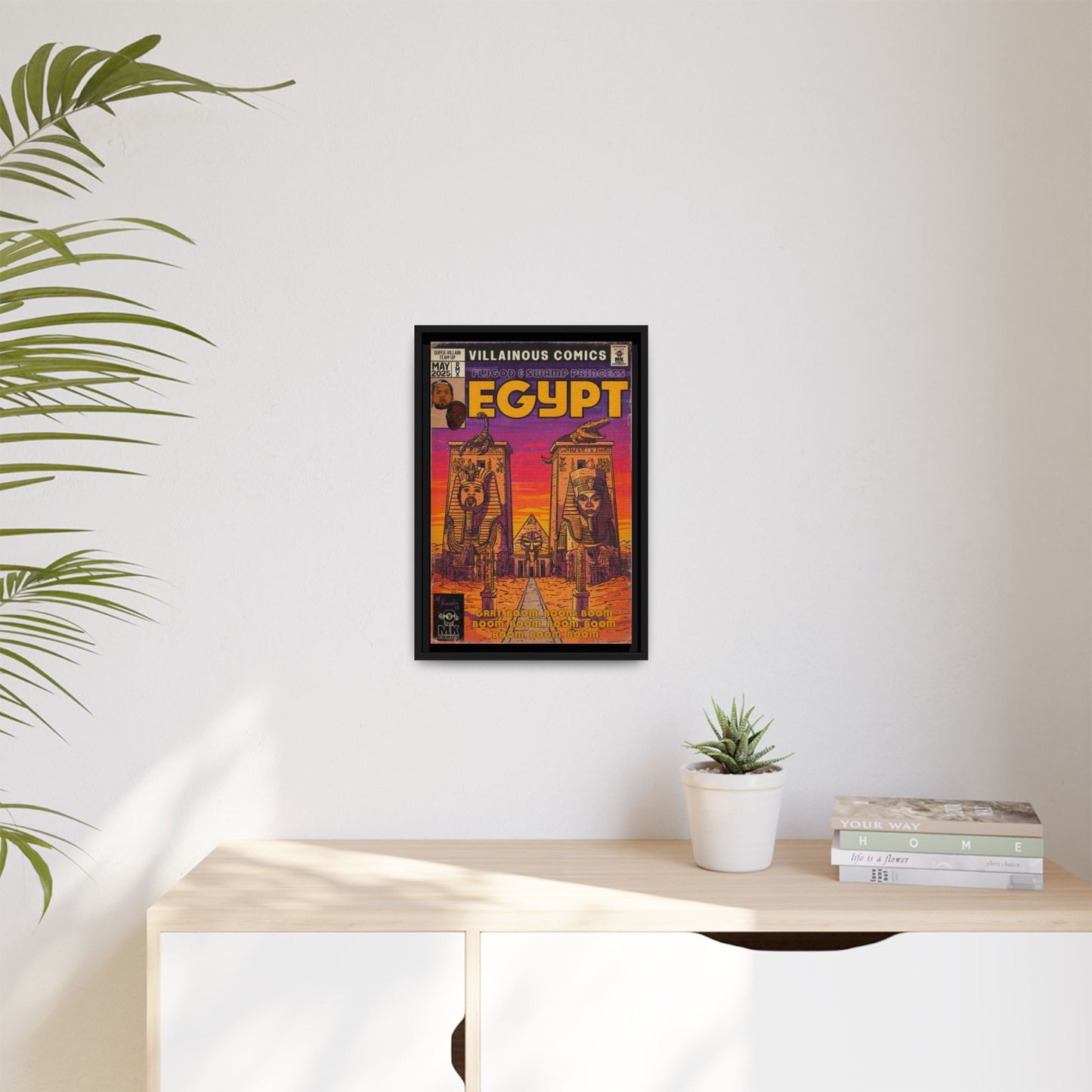 Egypt Remix - Matte Canvas, Framed (Multi-color)