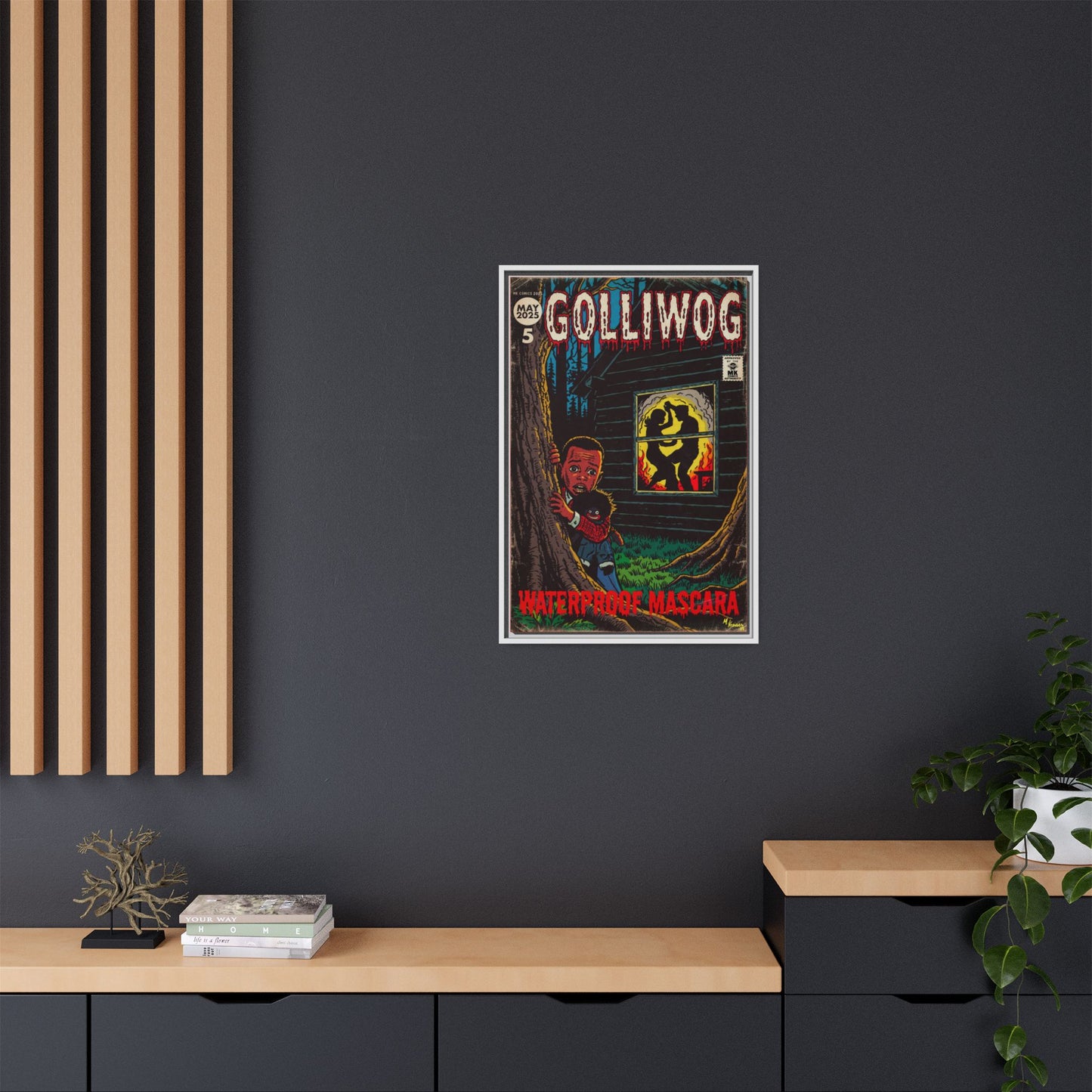 Waterproof Mascara - Golliwog - Matte Canvas, Framed (Multi-color)