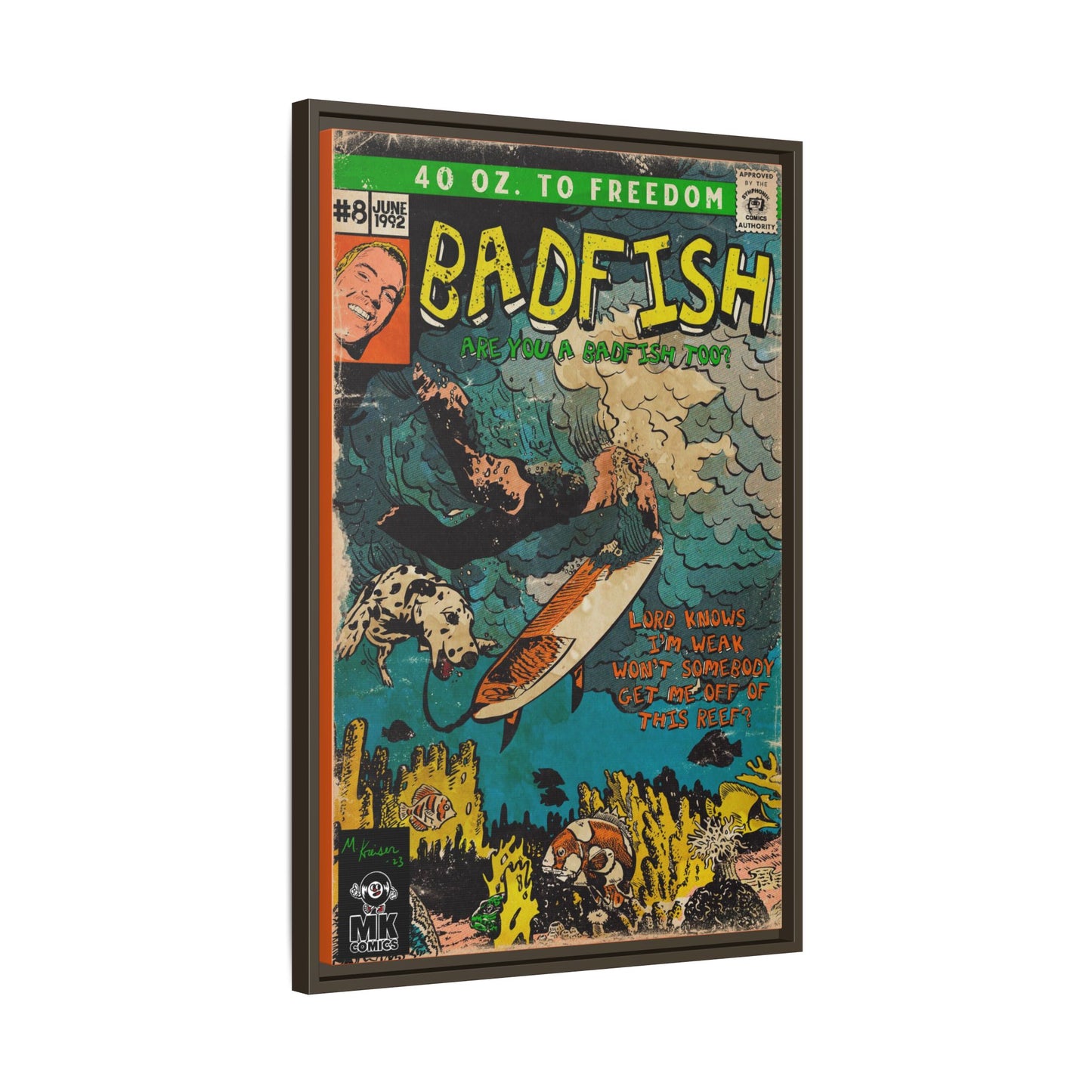 Badfish - Matte Canvas, Framed (Multi-color)