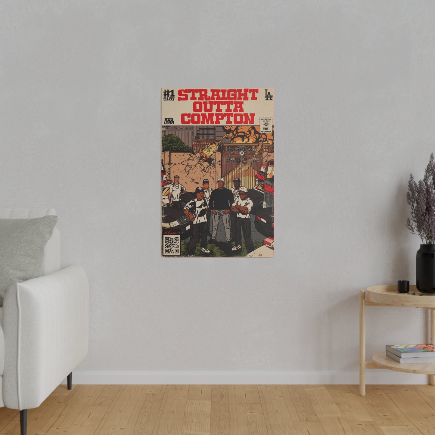 NWA - Straight Outta Compton - Matte Canvas, Stretched, 0.75"
