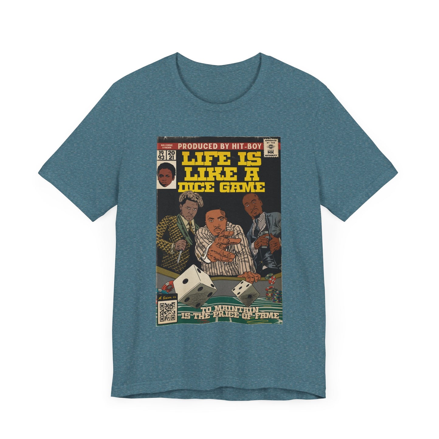Nas, Gibbs, Cordae - Life is like a Dice Game - Unisex Jersey Short Sleeve Tee