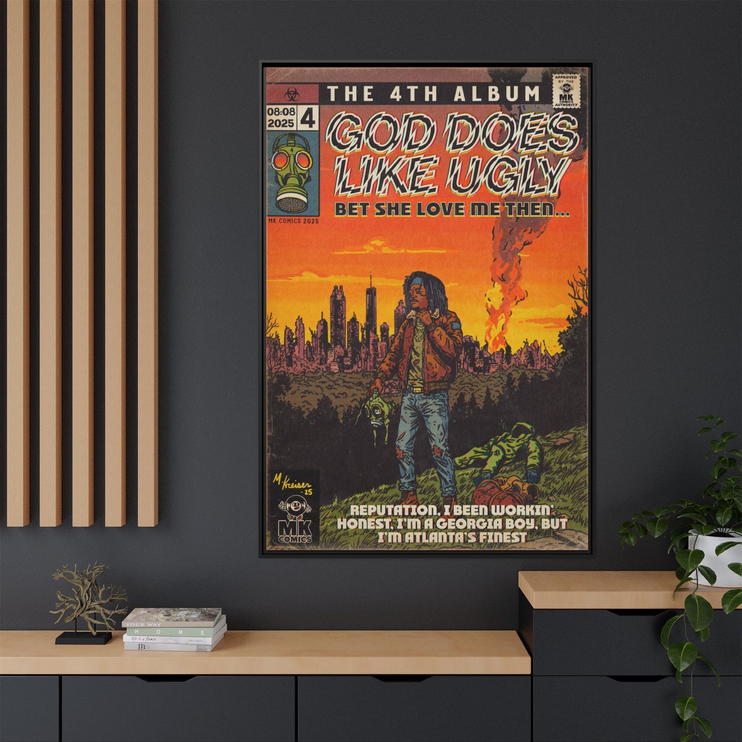 God Does Like Ugly - Matte Canvas, Framed (Multi-color)