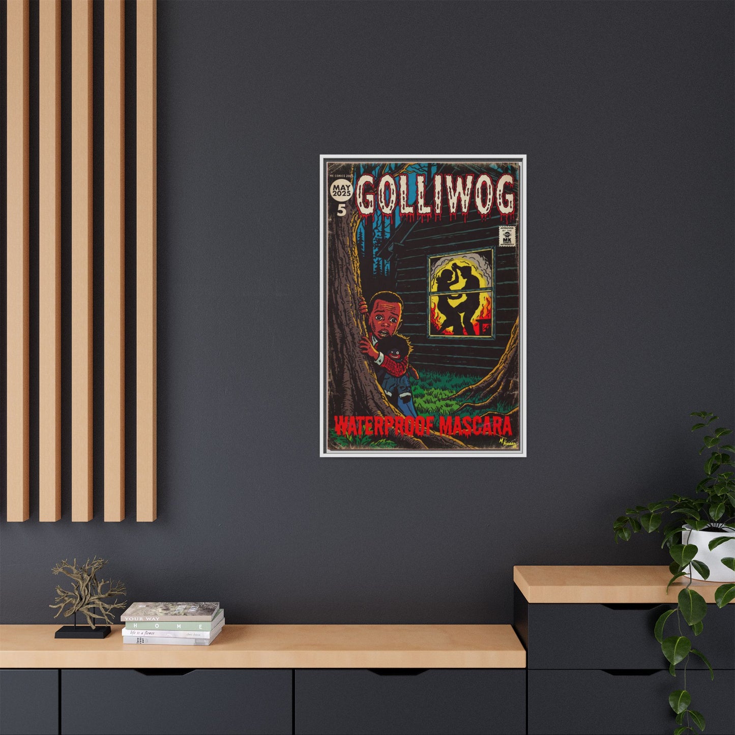 Waterproof Mascara - Golliwog - Matte Canvas, Framed (Multi-color)