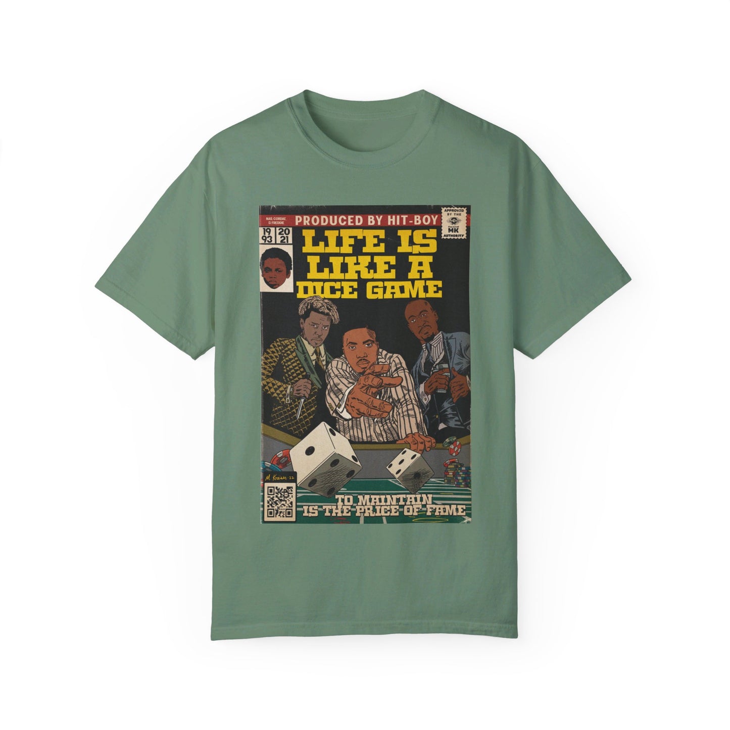 Nas, Freddie Gibbs, Cordae - Life is Like a Dice Game - Unisex Comfort Colors T-shirt