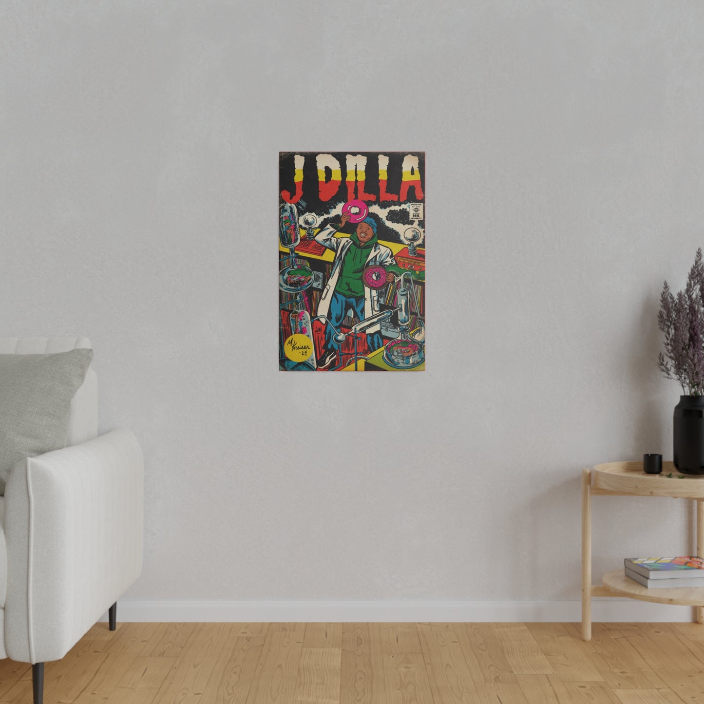 J Dilla - Comic Book Art - Matte Canvas, Stretched, 0.75"