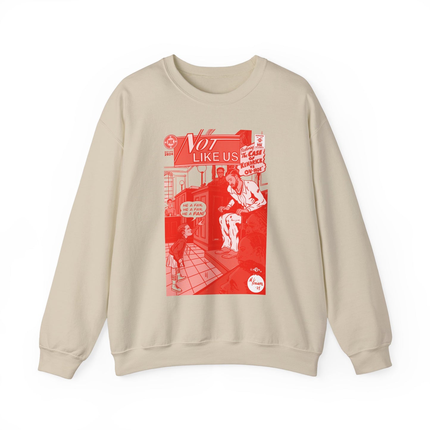 Not Like Us - RED VARIANT - Unisex Heavy Blend™ Crewneck Sweatshirt
