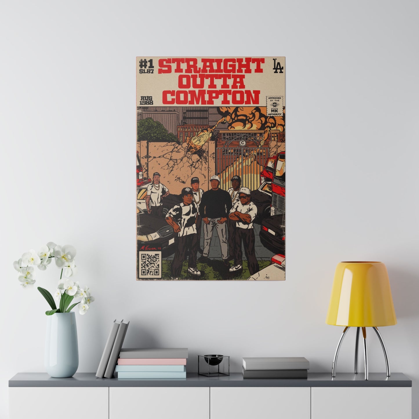 NWA - Straight Outta Compton - Matte Canvas, Stretched, 0.75"