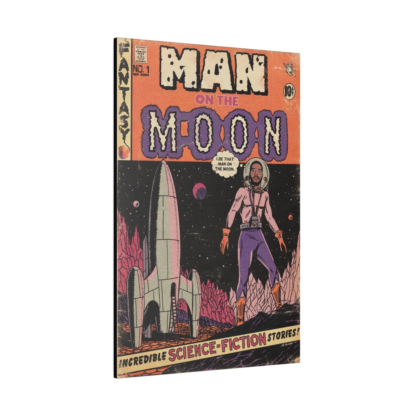 Kid Cudi - Man On The Moon - Matte Canvas, Stretched, 0.75"