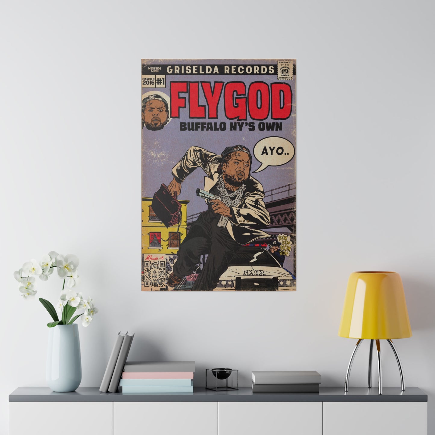 Westside Gunn - Flygod - Matte Canvas, Stretched, 0.75"