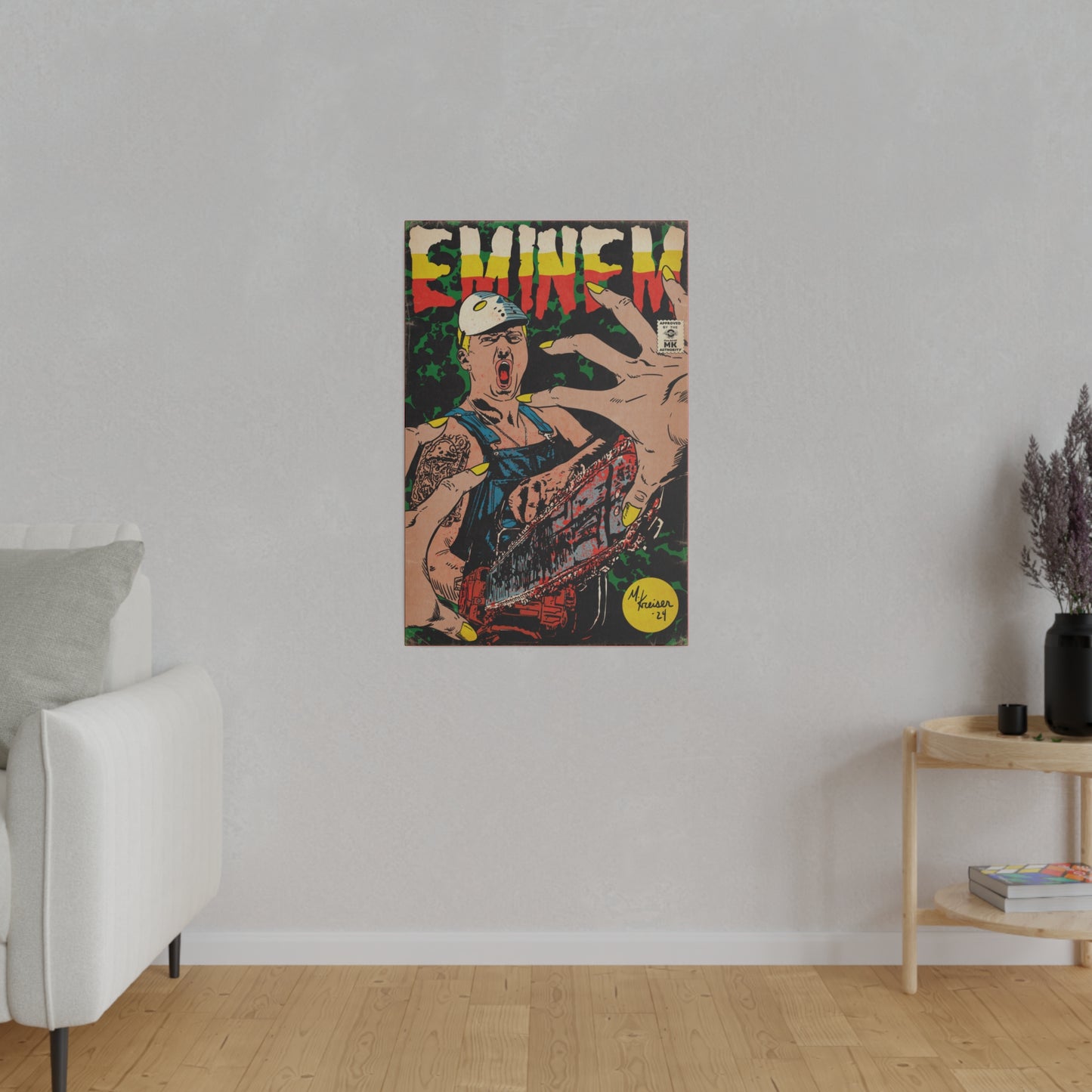 Em - Comic Book Art - Matte Canvas, Stretched, 0.75"