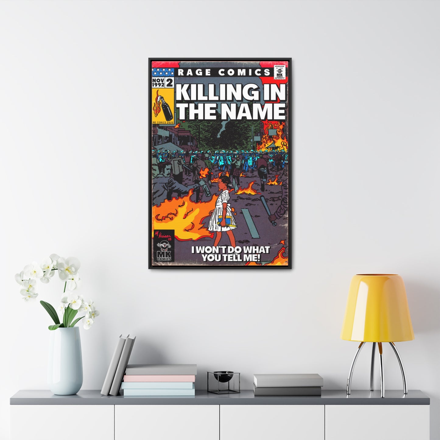 Rage - Killing In the Name - Gallery Canvas Wraps, Vertical Frame