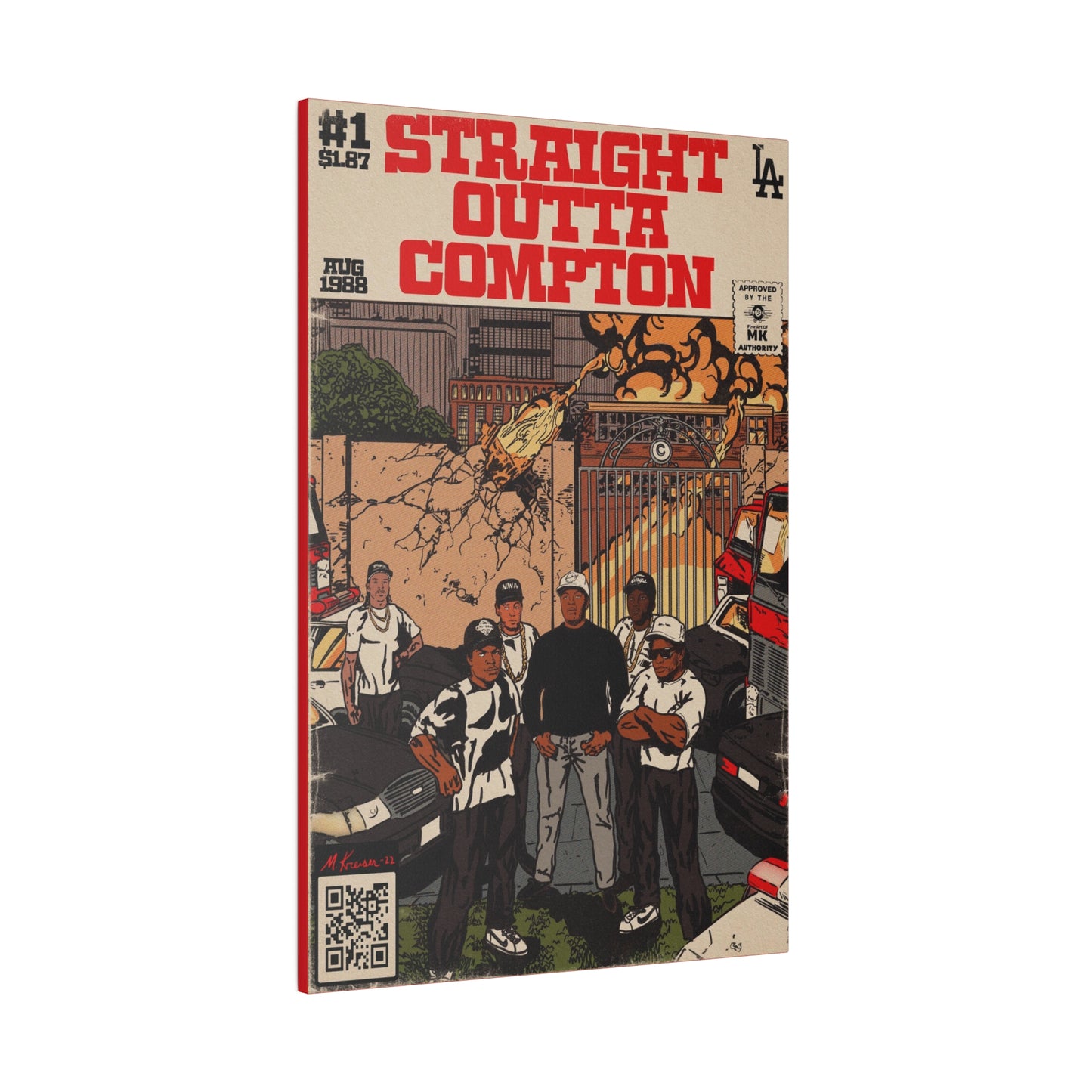 NWA - Straight Outta Compton - Matte Canvas, Stretched, 0.75"