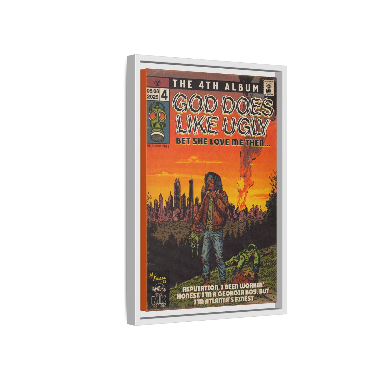 God Does Like Ugly - Matte Canvas, Framed (Multi-color)