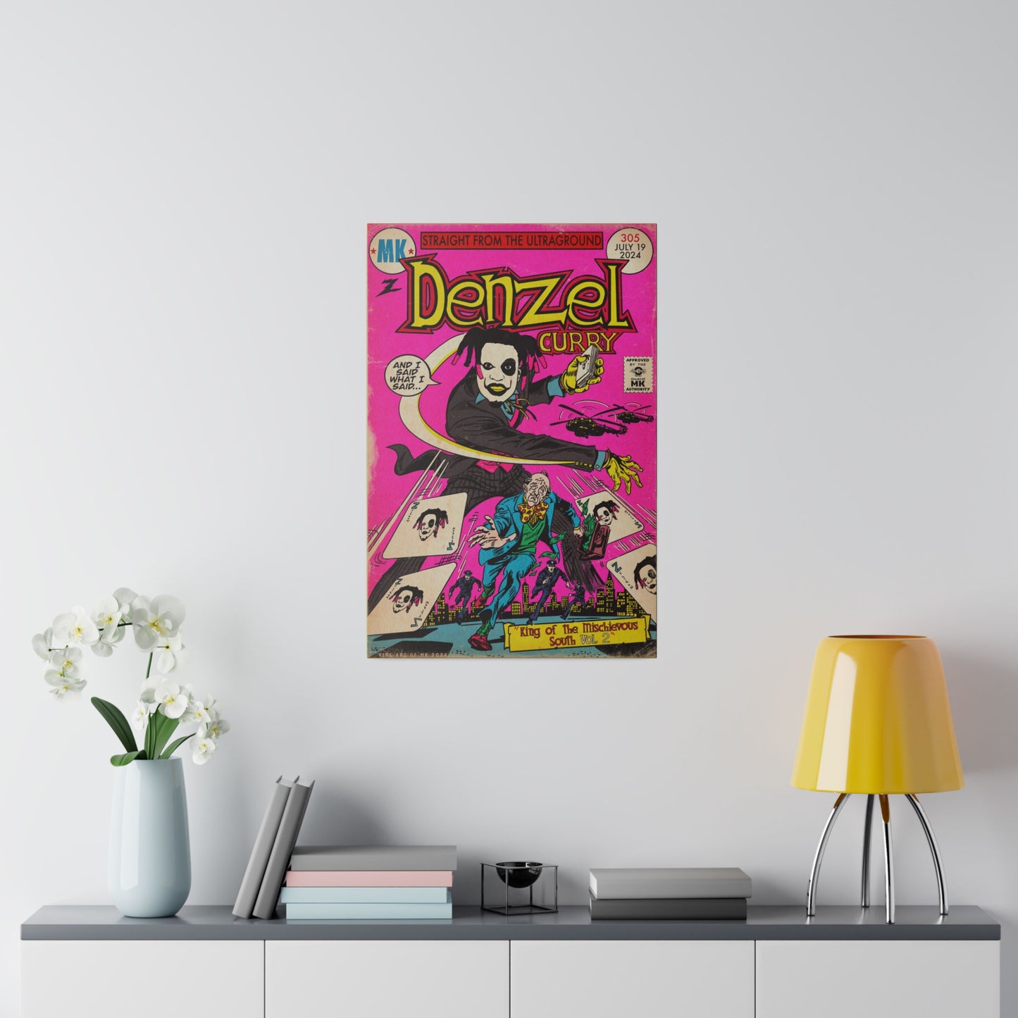Denzel Curry - King of the Mischievous South 2 - Matte Canvas, Stretched, 0.75"