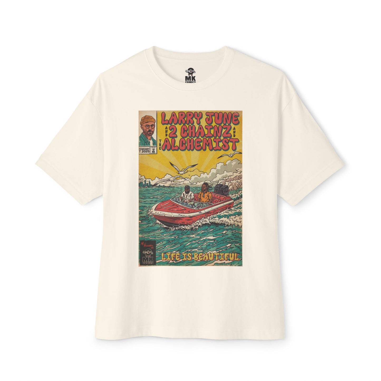 Life is Beautiful - June, Chainz, Alchemist - Unisex Oversized Boxy Tee