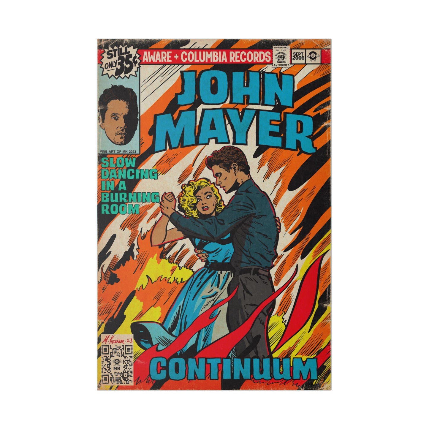 John Mayer - Slow Dancing in a Burning Room - Matte Canvas, Stretched, 0.75"