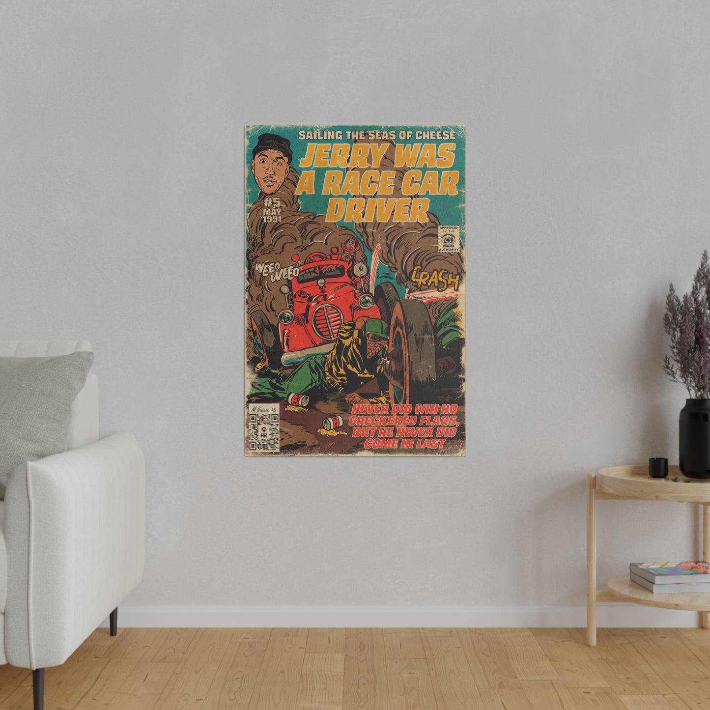 Primus - Jerry Was A Race Car Driver - Matte Canvas, Stretched, 0.75"