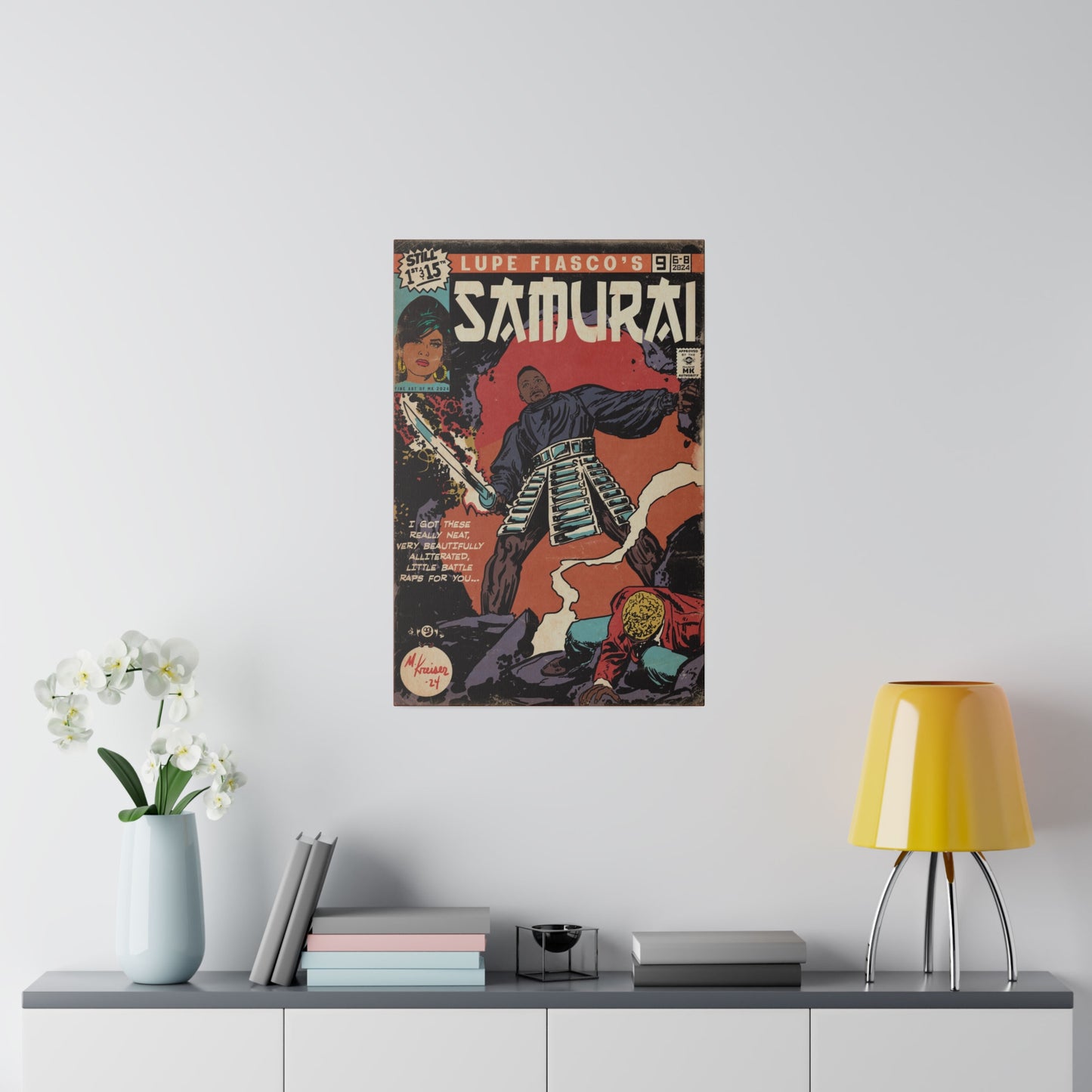 Samurai - Matte Canvas, Stretched, 0.75"