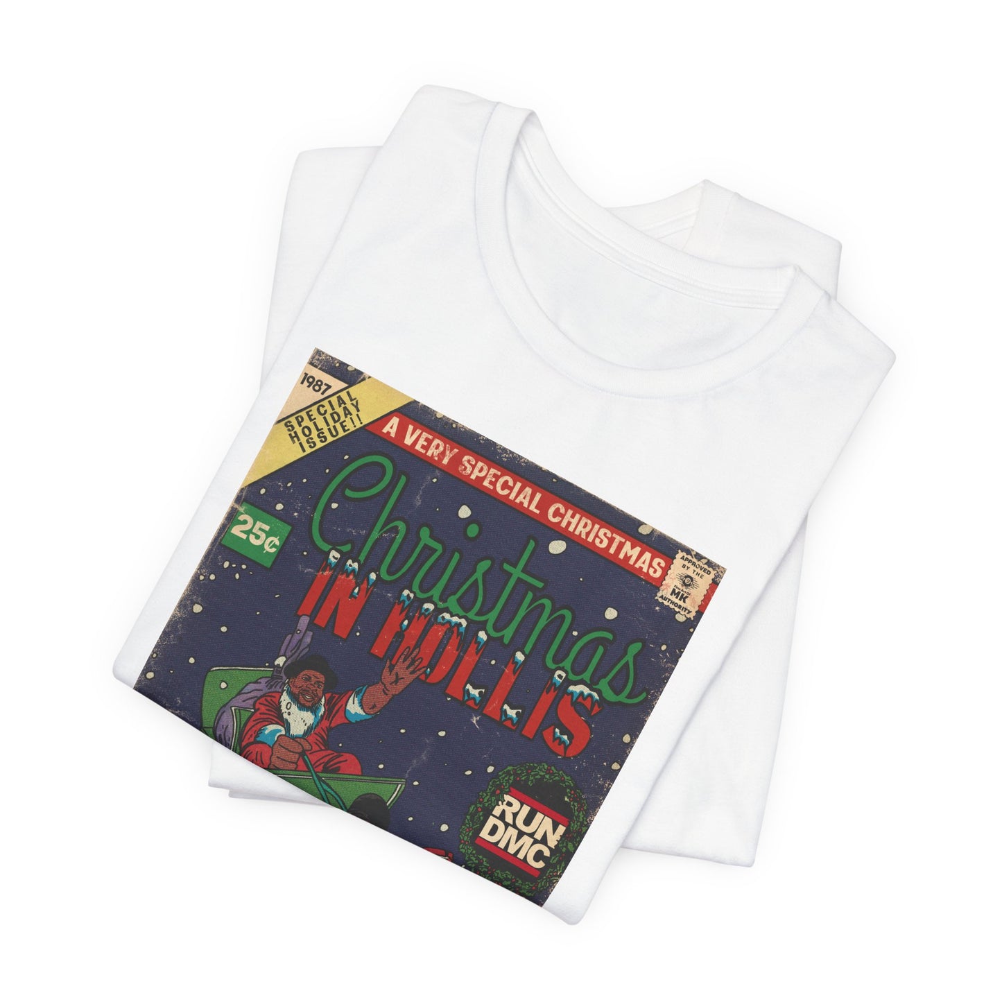 Christmas In Hollis - Hip Hop Comic Art - Unisex Jersey Short Sleeve Tee