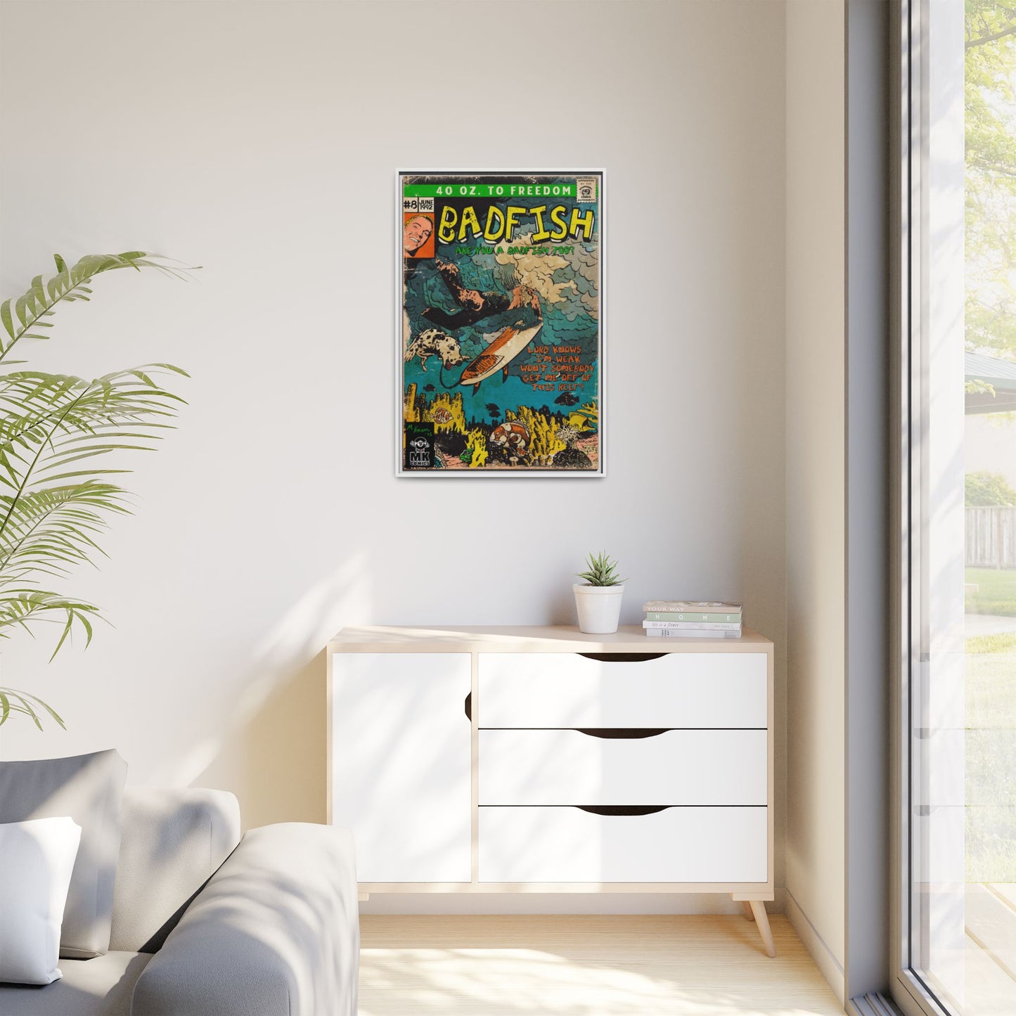 Badfish - Matte Canvas, Framed (Multi-color)