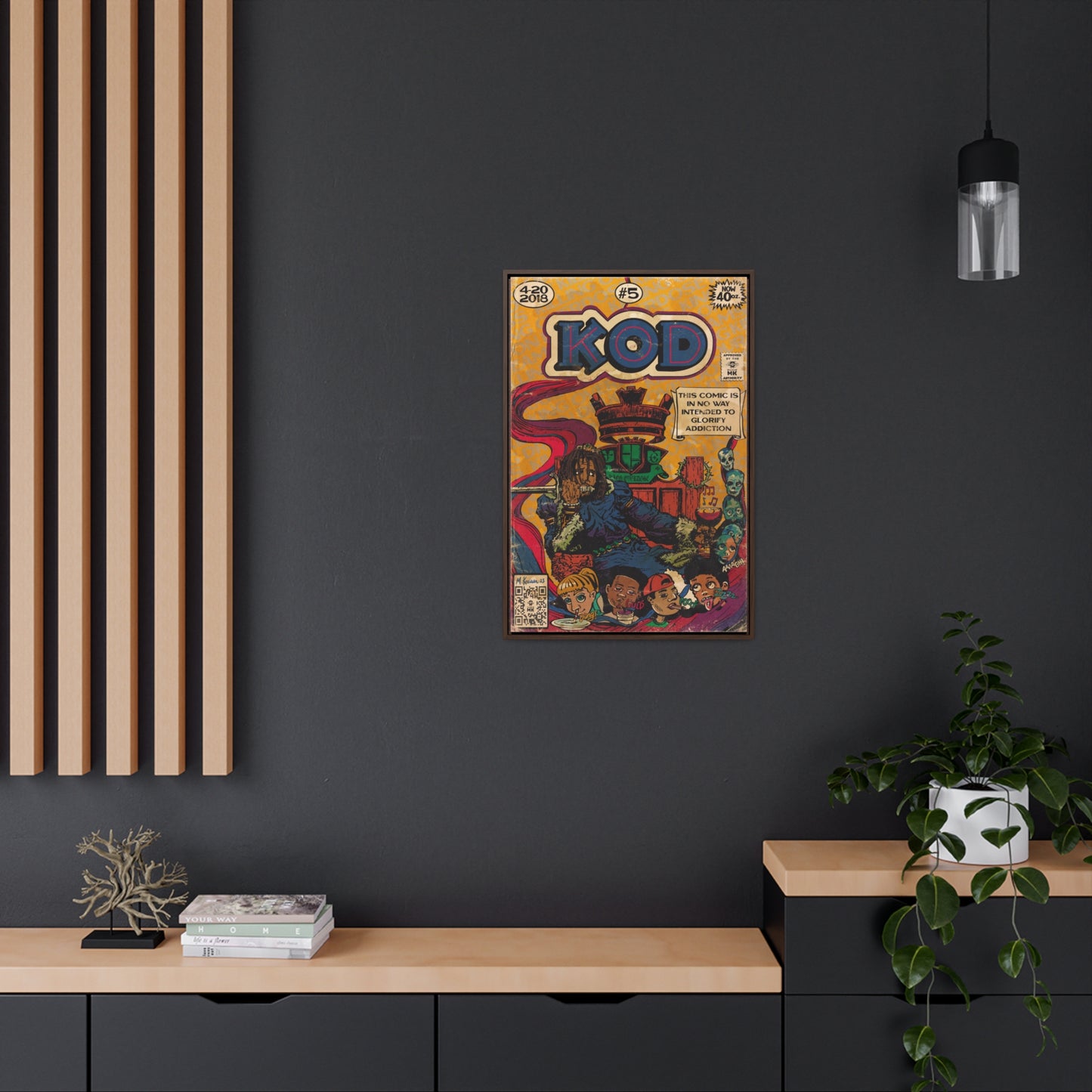 J.Cole - KOD - Gallery Canvas Wraps, Vertical Frame