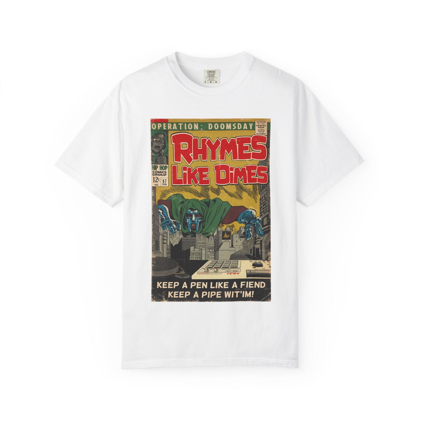 MF DOOM - Rhymes Like Dimes - Unisex Comfort Colors T-shirt