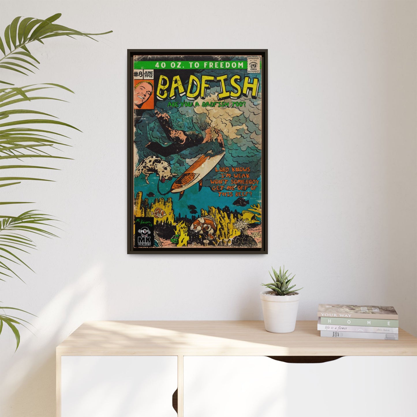 Badfish - Matte Canvas, Framed (Multi-color)