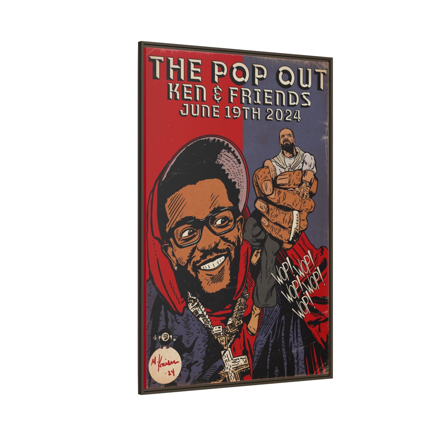 Kendrick Lamar - The Pop Out - Gallery Canvas Wraps, Vertical Frame