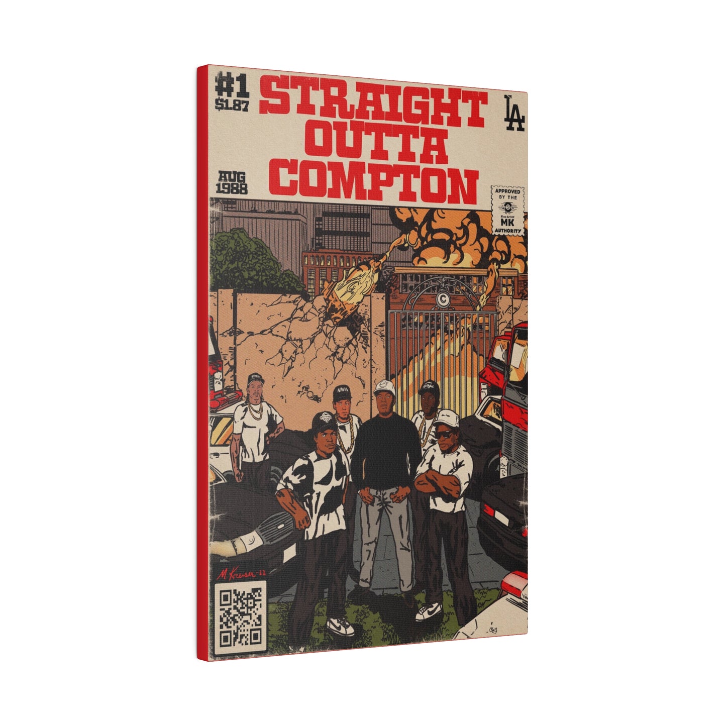 NWA - Straight Outta Compton - Matte Canvas, Stretched, 0.75"