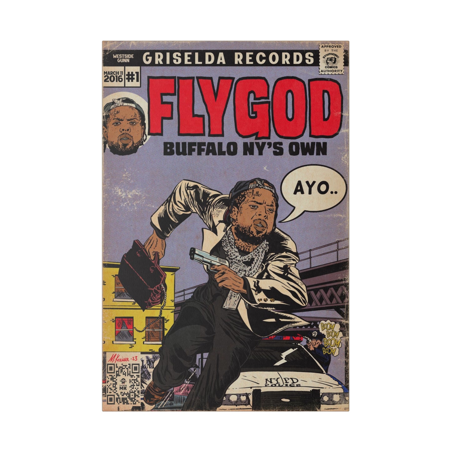 Westside Gunn - Flygod - Matte Canvas, Stretched, 0.75"