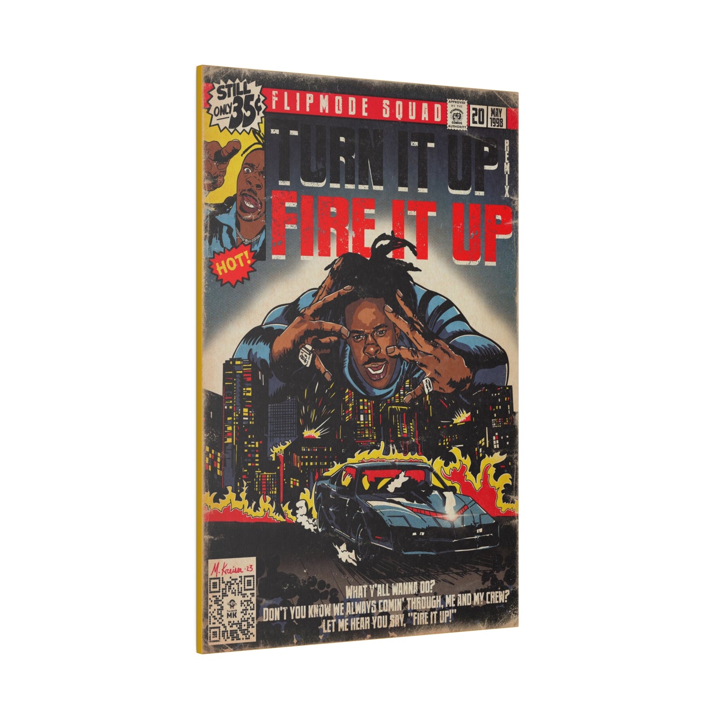 Busta Rhymes - Turn It Up/Fire It Up - Matte Canvas, Stretched, 0.75"