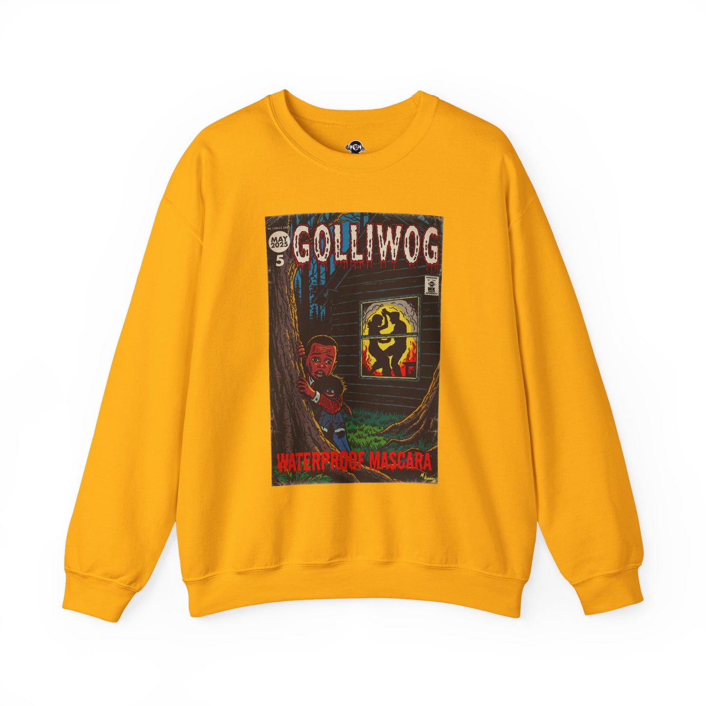 Waterproof Mascara - Golliwog - Unisex Heavy Blend™ Crewneck Sweatshirt