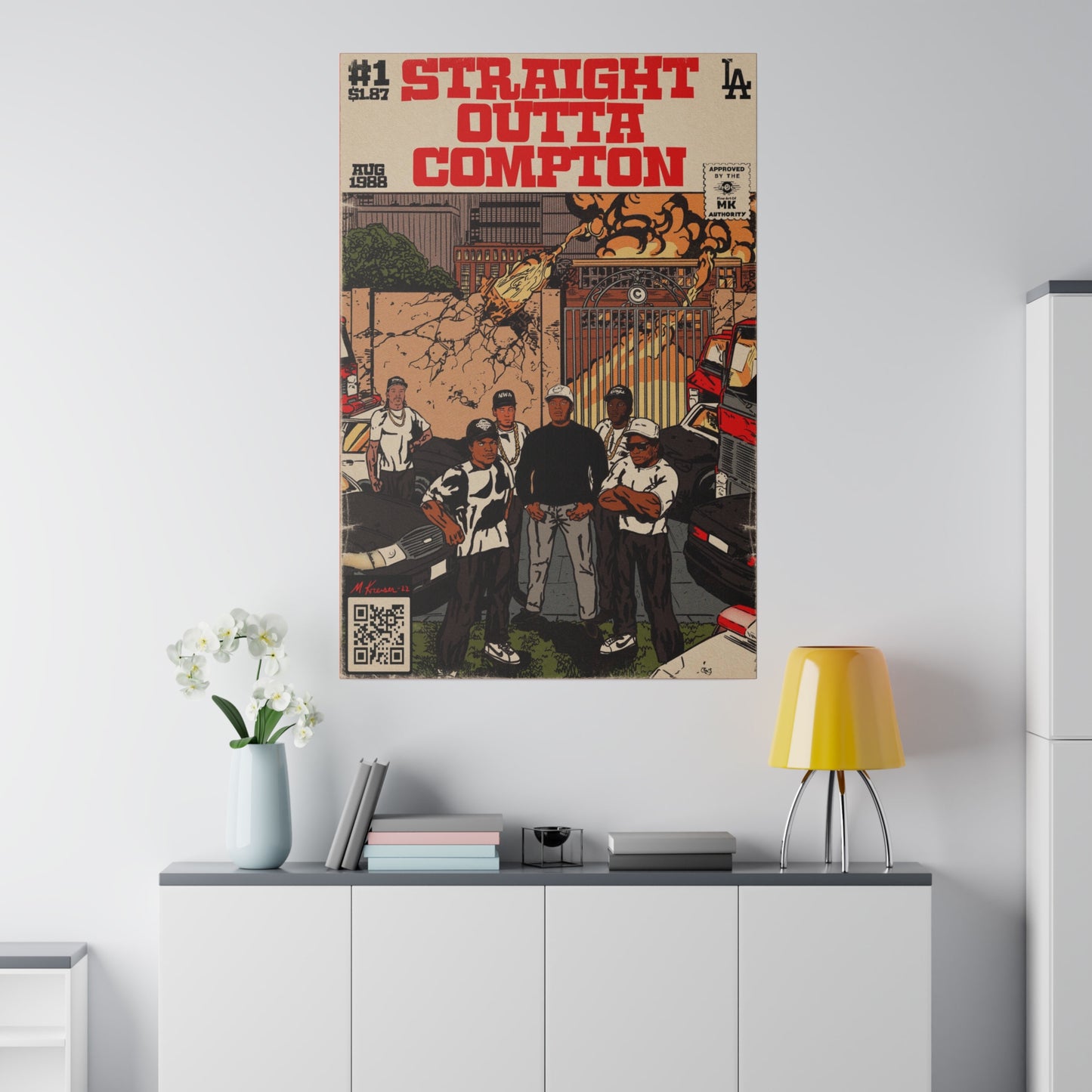 NWA - Straight Outta Compton - Matte Canvas, Stretched, 0.75"