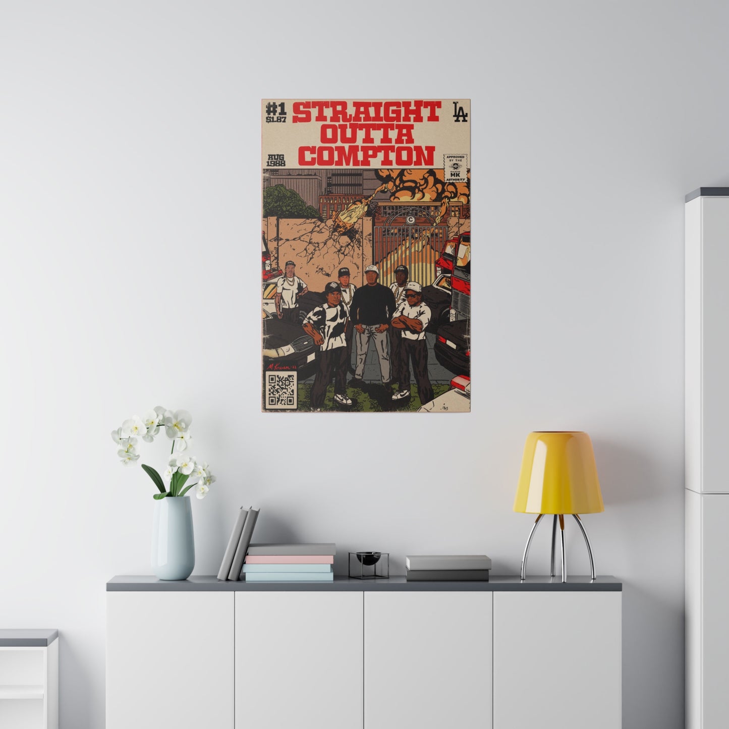 NWA - Straight Outta Compton - Matte Canvas, Stretched, 0.75"