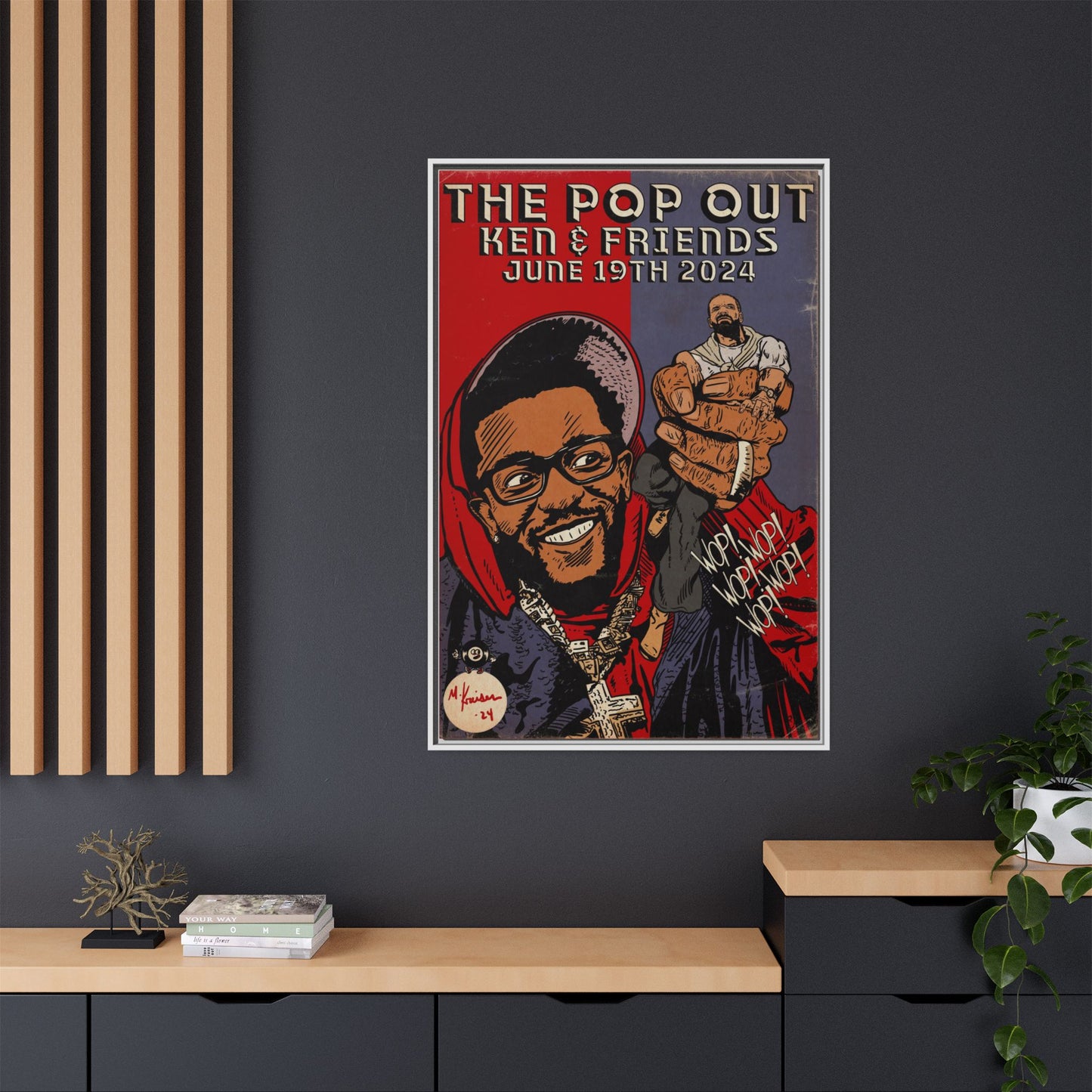 Kendrick Lamar - The Pop Out - Gallery Canvas Wraps, Vertical Frame